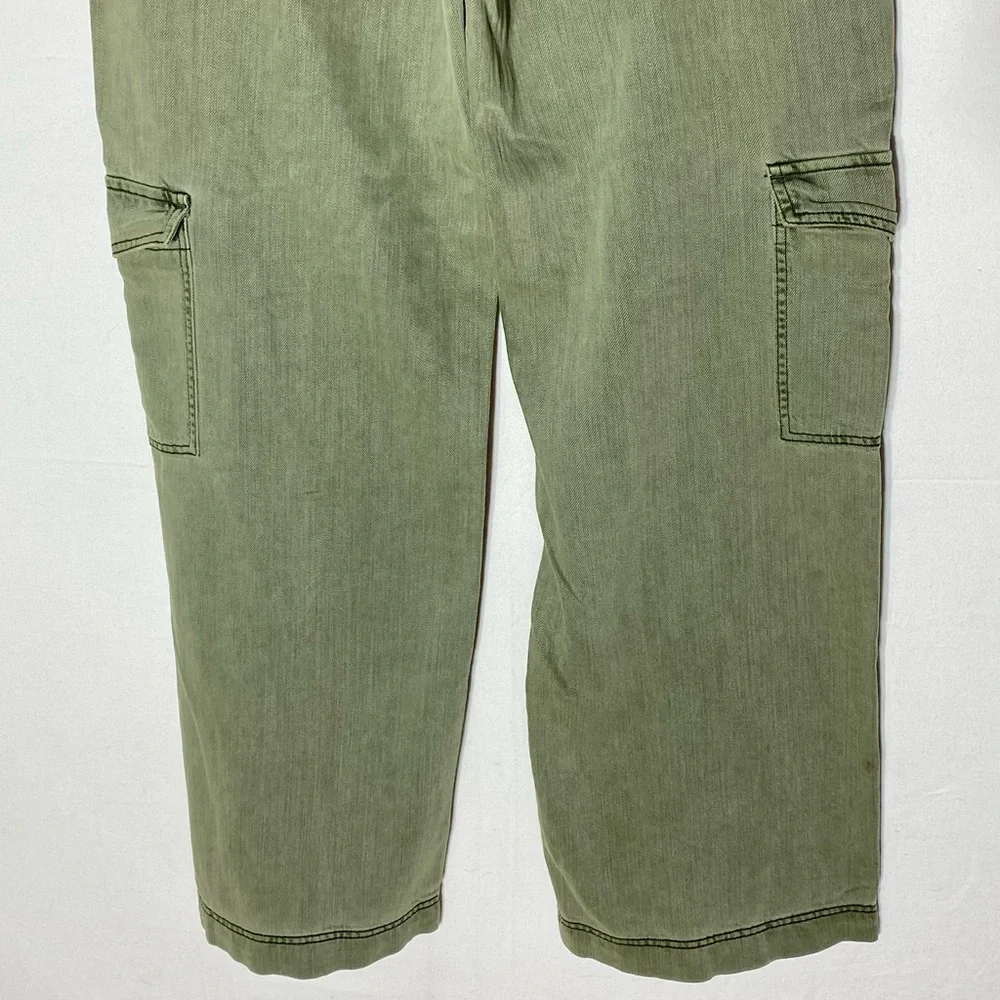 Reitmans Olive Green High Rise Wide Leg Pants Lyocell Linen Cotton Pants 28 NWT - Picture 13 of 15